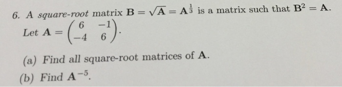 square root of matrix formula