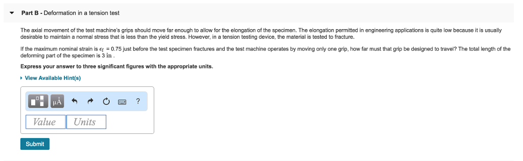Solved The Tension and Compression Test 2 of 10 Learning | Chegg.com