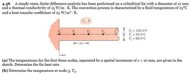 Solved 4.56 A Steady-state, Finite-difference Analysis Has | Chegg.com