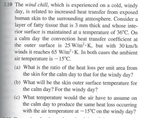 Solved The wind chill, which is experienced on a cold, windy | Chegg.com