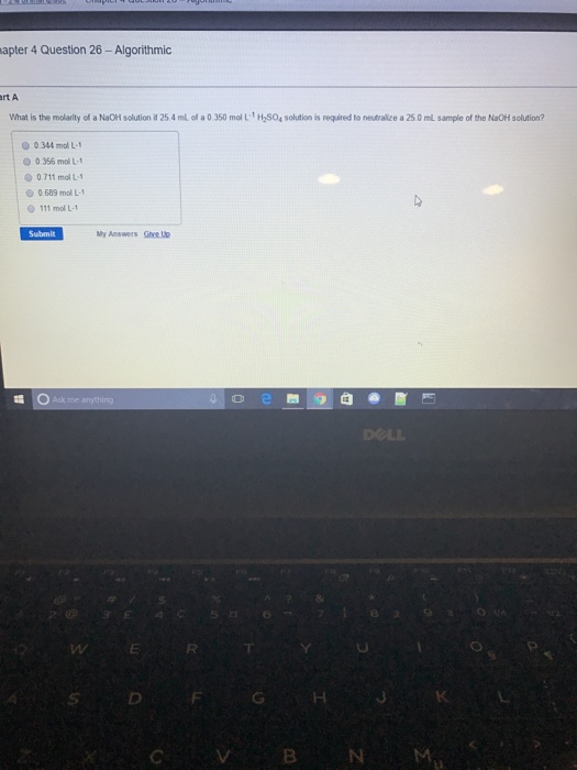 Solved What is the molarity of a NaOH solution if 25.4 ml of | Chegg.com