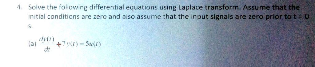 Solved Solve the following differential equations using | Chegg.com