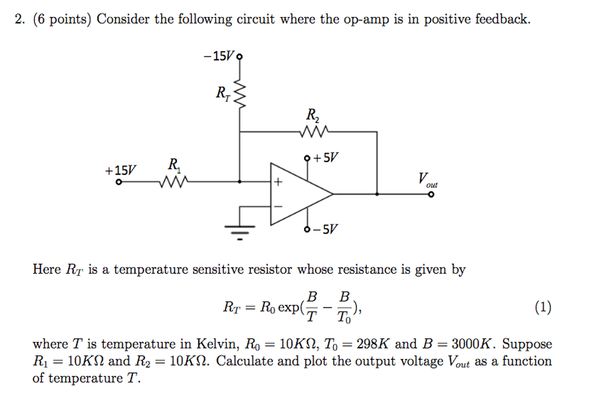 Solved Consider the following circuit where the opamp is in