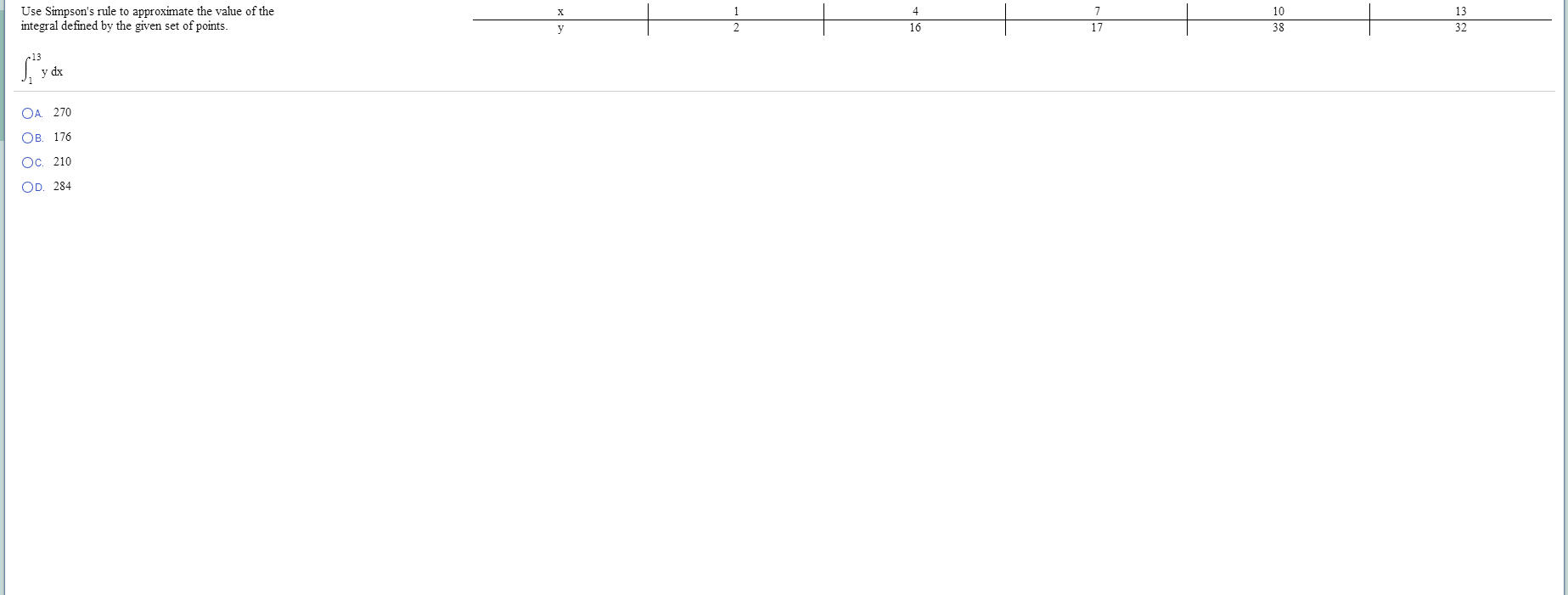 Solved Use Simpson's rule to approximate the value of the | Chegg.com