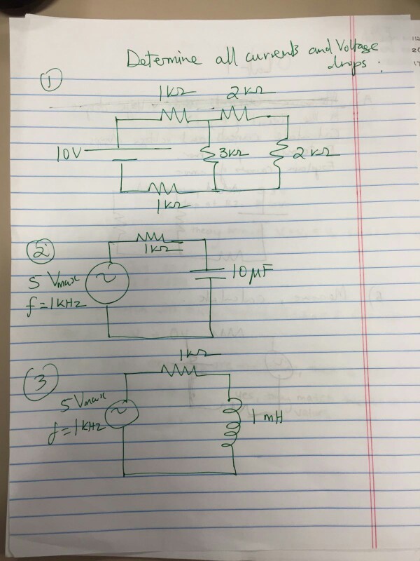 Solved Determine All Current And Voltage Drops 1850