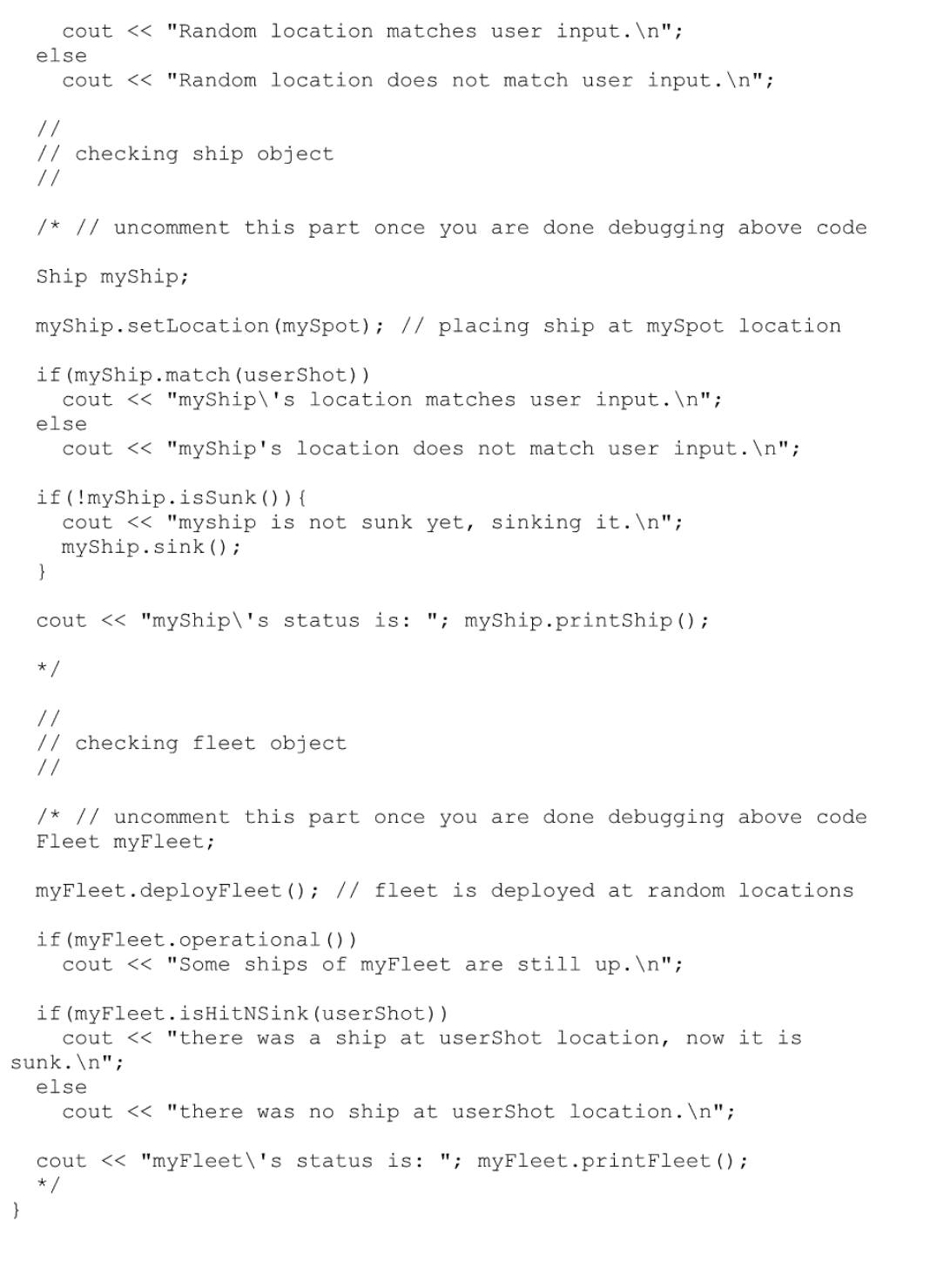 Solved Battleship game description. The field (ocean) is a | Chegg.com