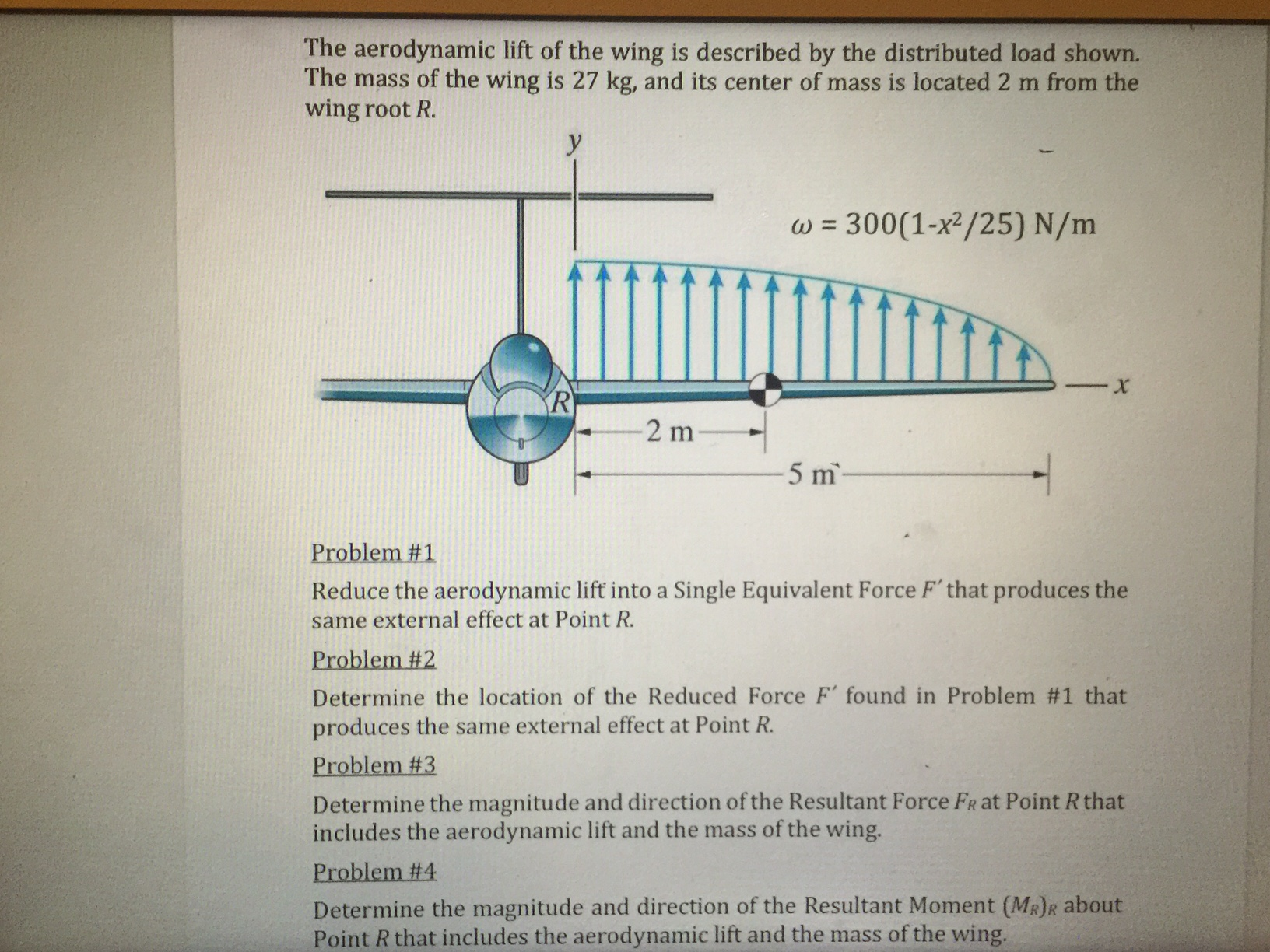 The aerodynamic lift of the wing is described by the | Chegg.com