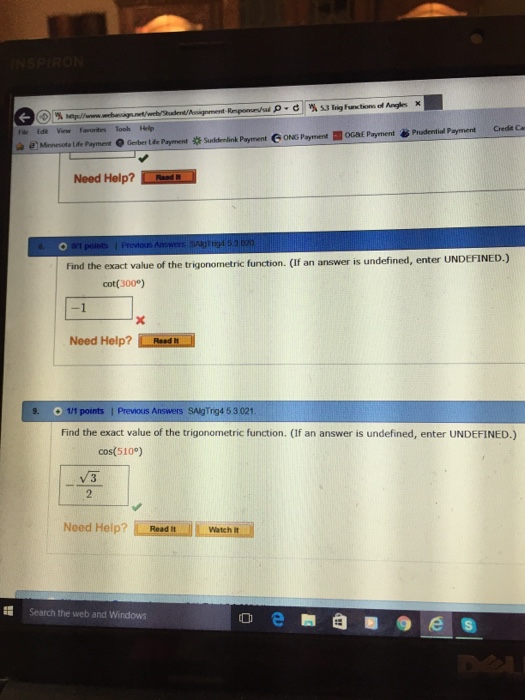 Solved Find The Exact Value Of The Trigonometric Function. | Chegg.com