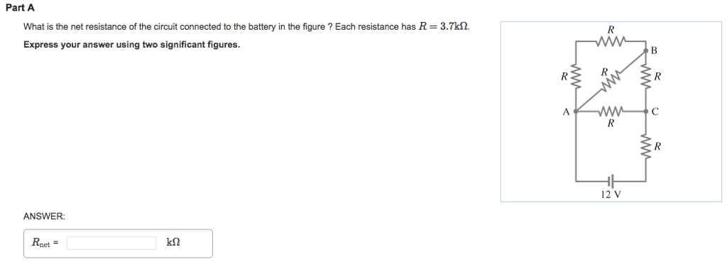 Solved Part A What is the net resistance of the circuit | Chegg.com