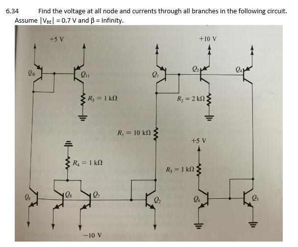 Solved Find the voltage at all node and currents through all | Chegg.com