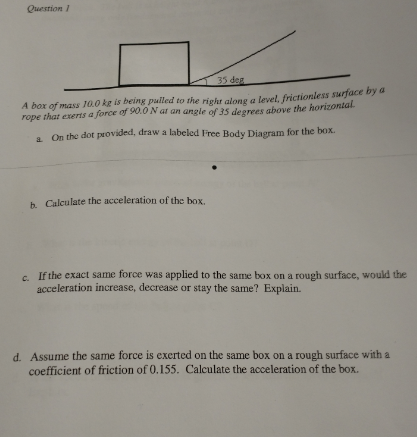 Solved A 100 Kg Mass Is Pulled Along A Frictionless Surface Chegg Com