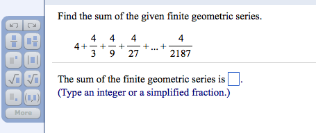 finite geometric series