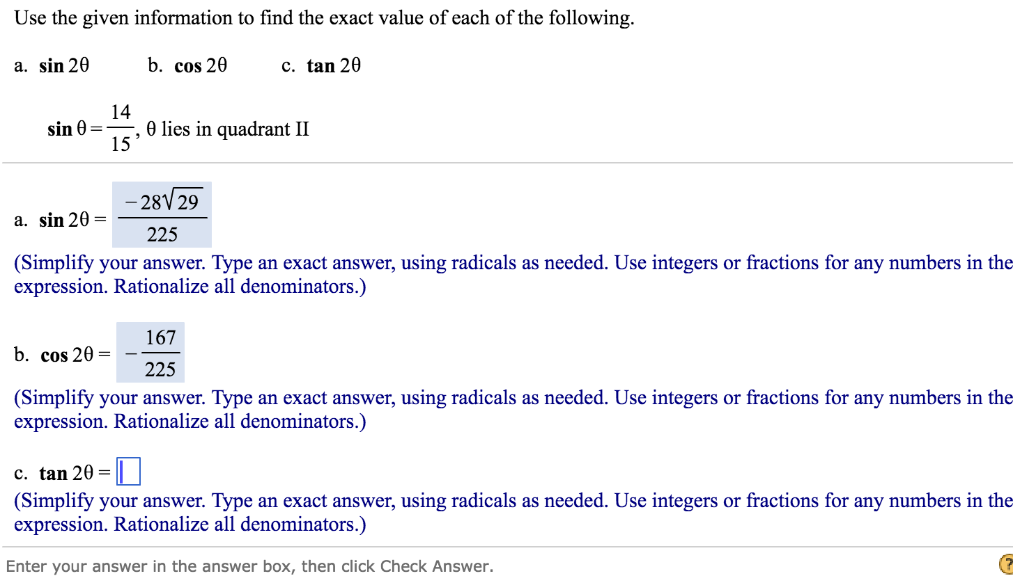 solved-use-the-given-information-to-find-the-exact-value-of-chegg