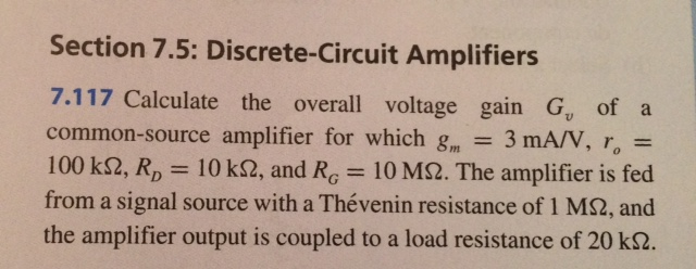 Solved Calculate the overall voltage gain Gv of a | Chegg.com
