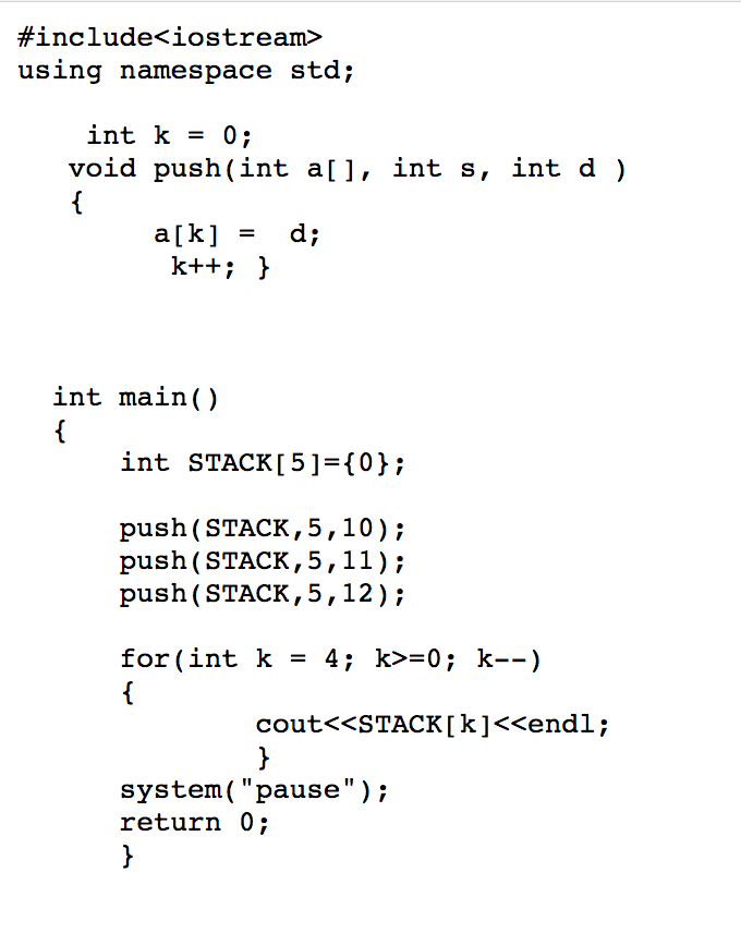 Solved This Is Data Structure Class. I Need A Code In C++. | Chegg.com