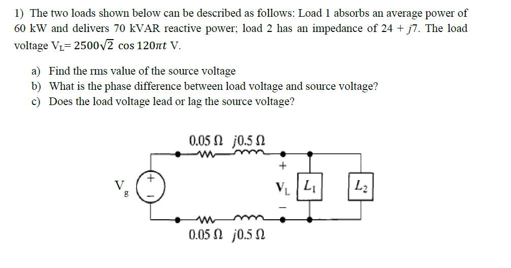 Solved The Two Loads Shown Below Can Be Described As 