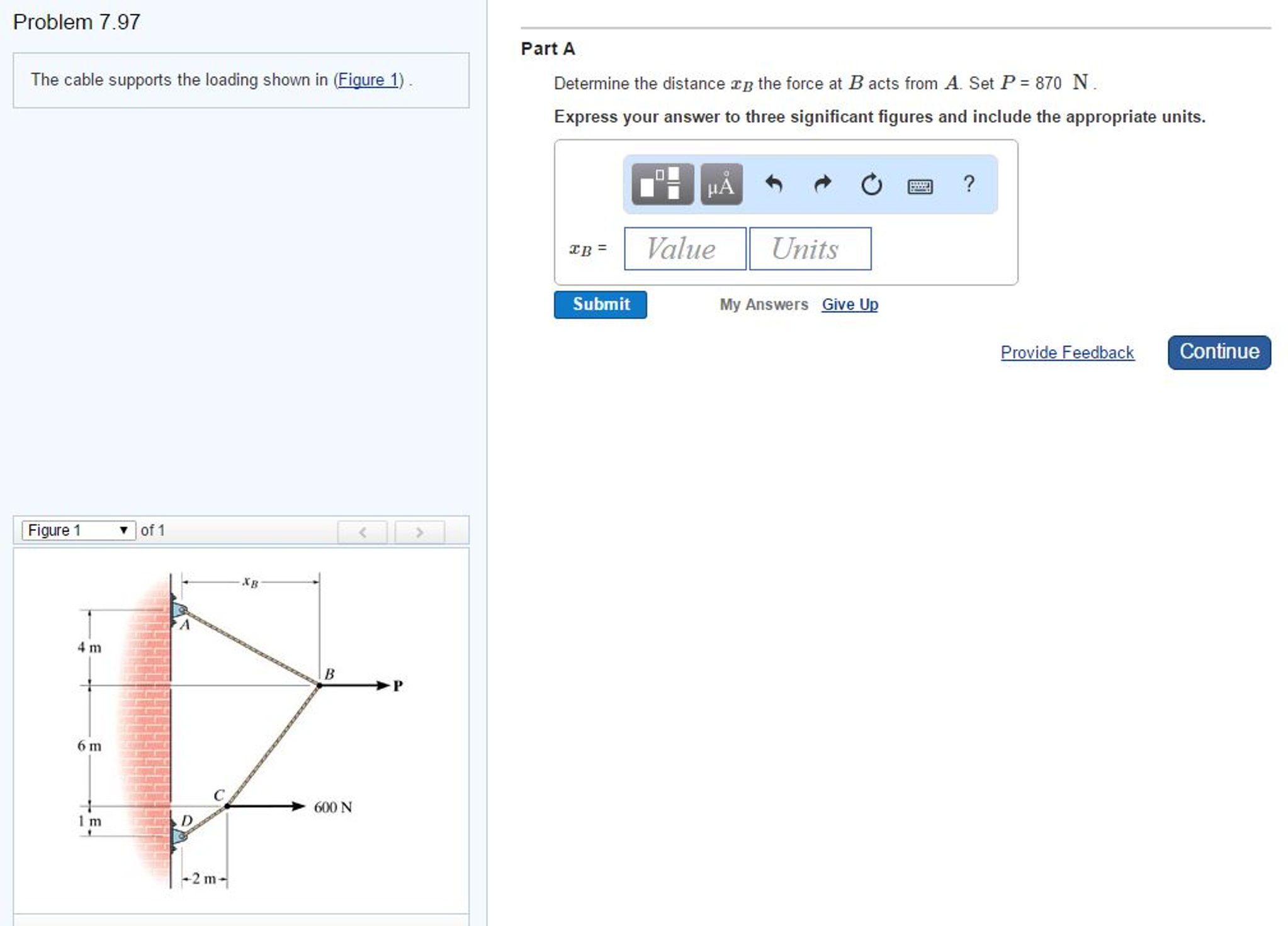 Solved Determine The Distance XB The Force At B Acts From A | Chegg.com