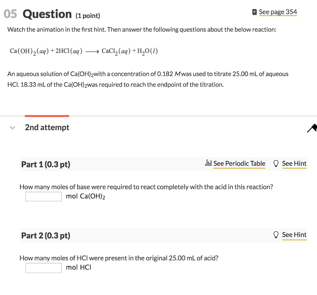 Solved 05 Question (1 point) a See page 354 Watch the | Chegg.com