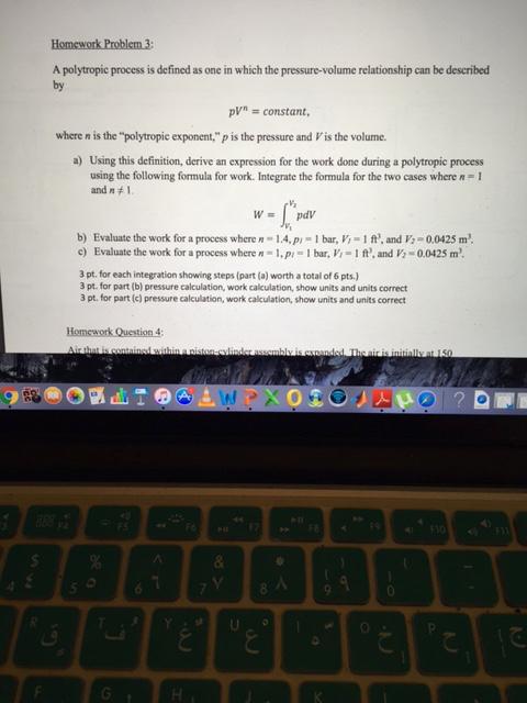 Solved A polytropic process is defined as one in which the | Chegg.com