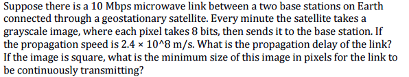 Solved Suppose there is a 10 Mbps microwave link between a | Chegg.com