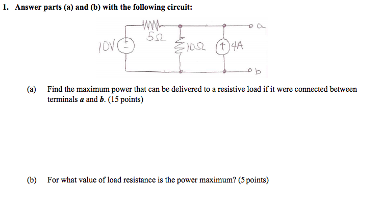 Solved 1. Answer Parts (a) And (b) With The Following | Chegg.com