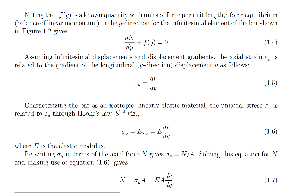 Solved Example 1.2: One-Dimensional Elastostatics Consider a | Chegg.com