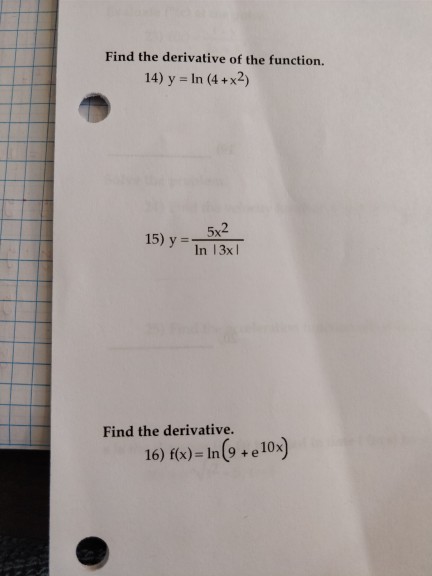 derivative of x^2   4x   9