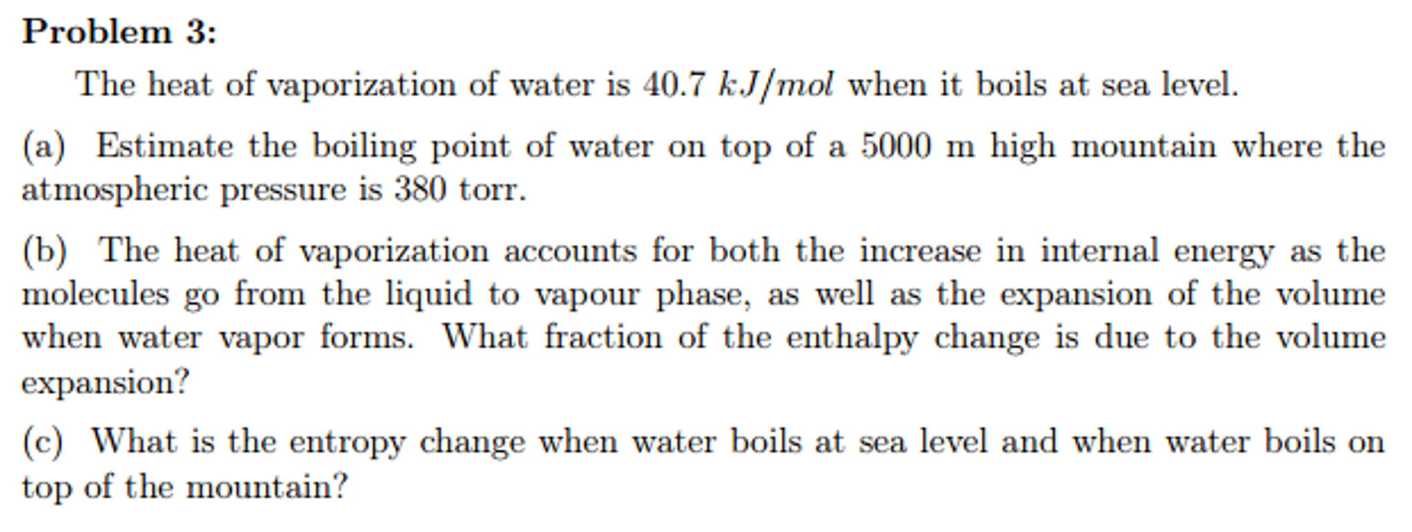 solved-the-heat-of-vaporization-of-water-is-40-7-kj-mol-when-chegg