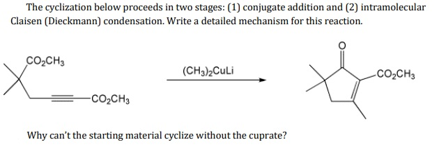 Dechmen Cyclization Solved The cyclization below proceeds in two stages: (1) | Chegg.com