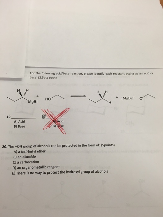 Solved For the following acid/base reaction, please identify | Chegg.com