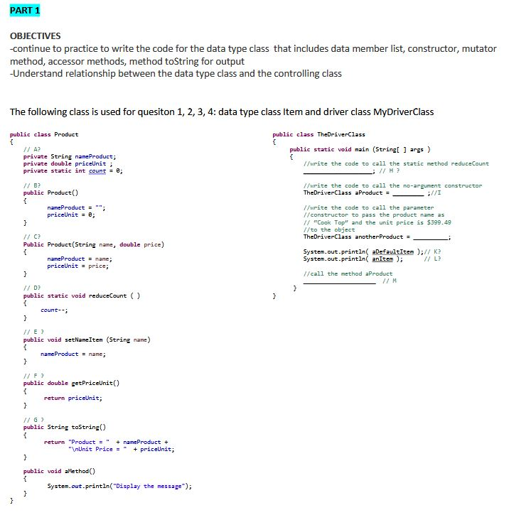 Solved PART 1 OBJECTIVES -continue to practice to write the | Chegg.com