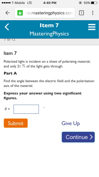 Solved Polarized light is incident on a sheet of polarizing | Chegg.com