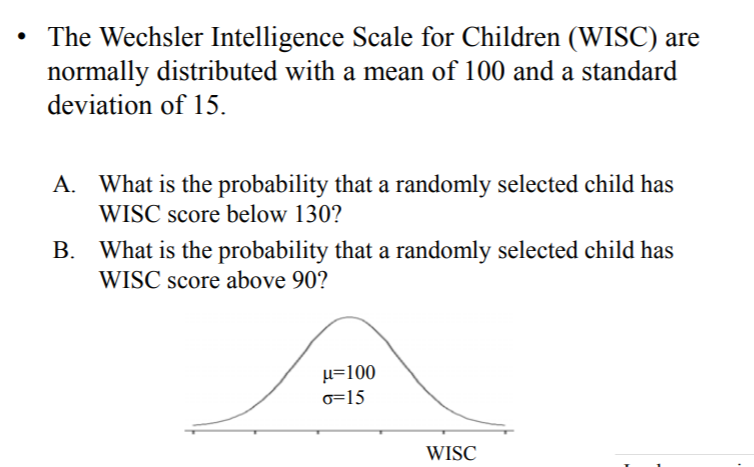 Solved . The Wechsler Intelligence Scale For Children (WISC) | Chegg.com