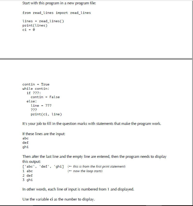 Solved Start with this program in a new program file: from | Chegg.com