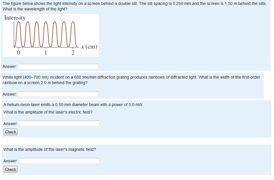 Solved The Figure Below Shows The Light Intensity On A | Chegg.com