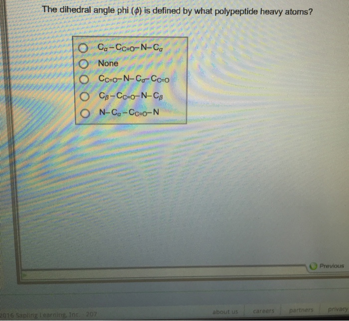 Solved The dihedral angle phi (phi) is defined by what