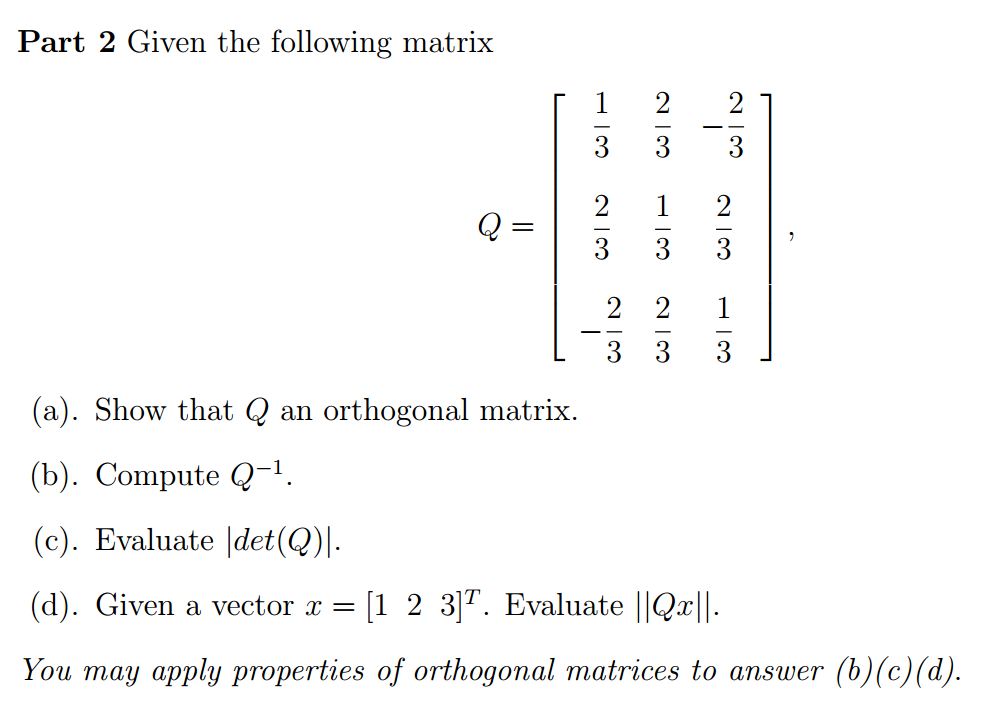 Orthogonale Matrix