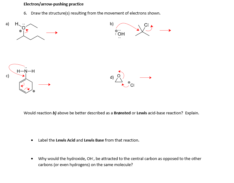 Solved Electron/arrow-pushing practice 6. Draw the | Chegg.com