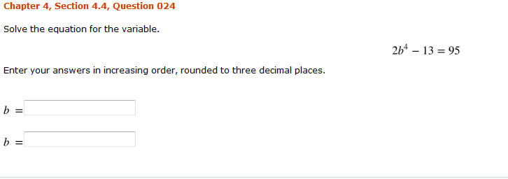 Solved Chapter 4, Section 4.4, Question 024 Solve the | Chegg.com