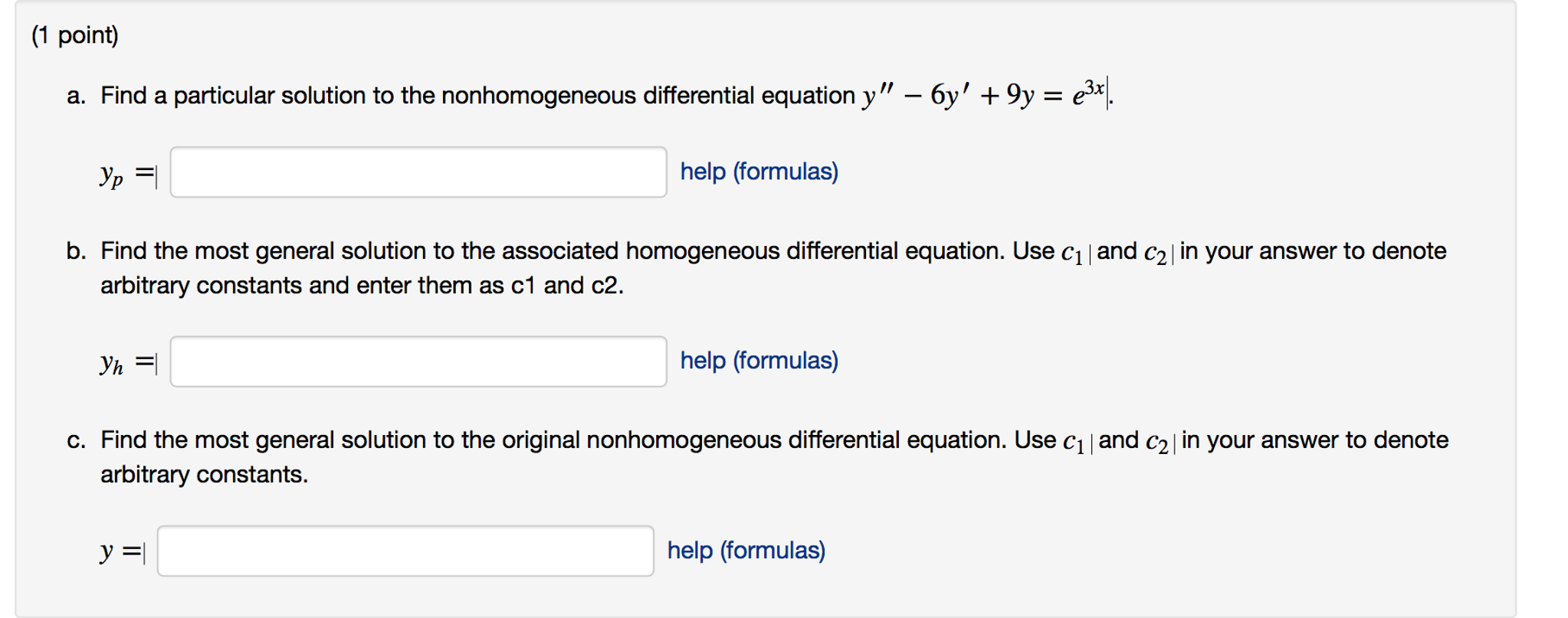 Solved Find A Particular Solution To The Nonhomogeneous | Chegg.com