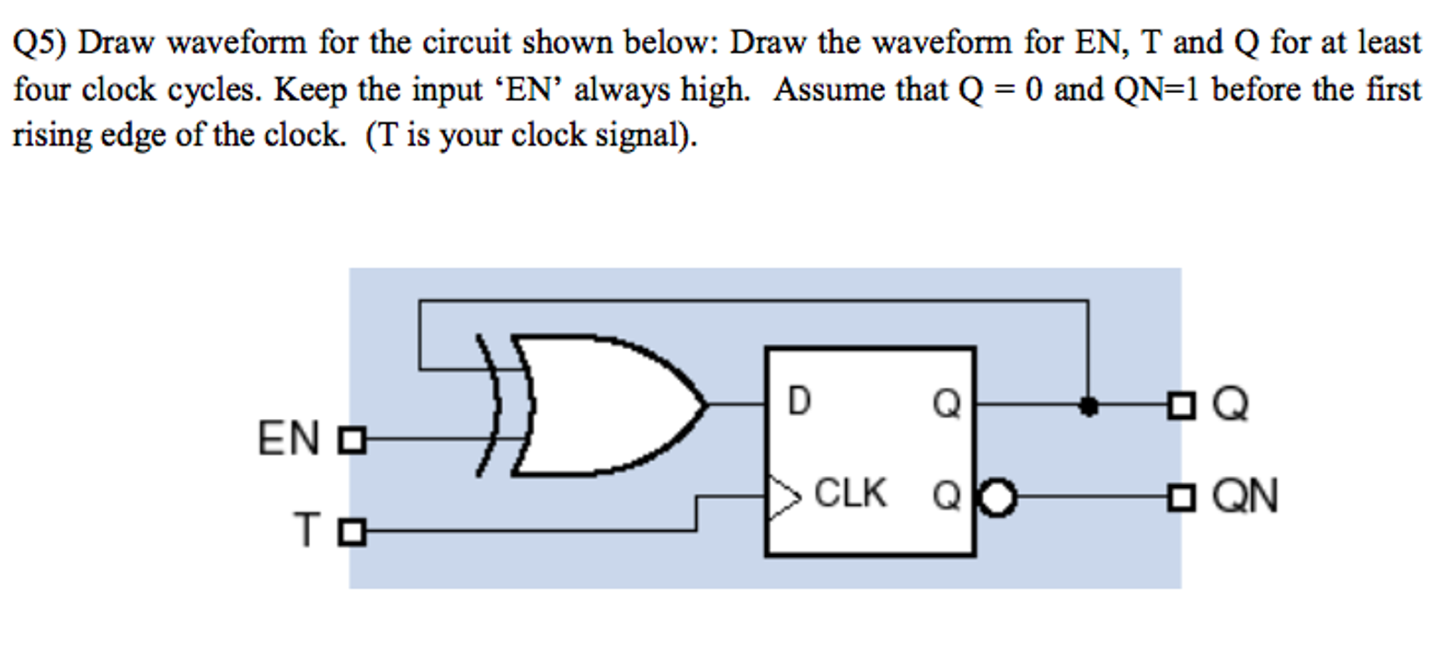 Solved Draw waveform for the circuit shown below: Draw the | Chegg.com