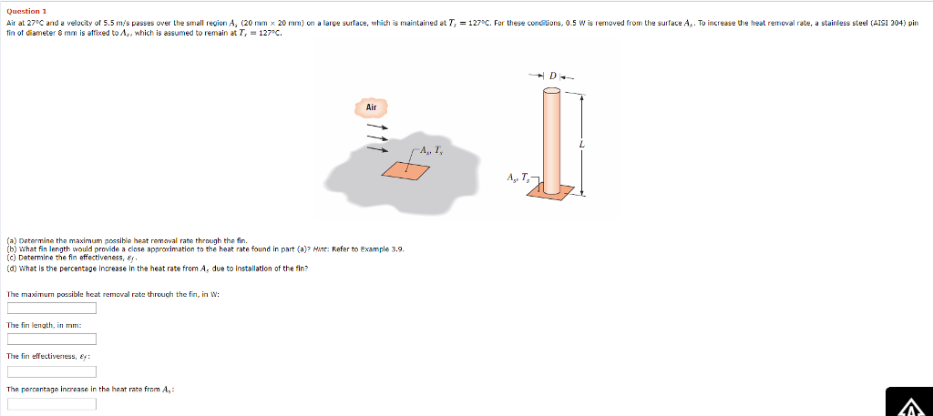 Solved Question 1 For turbulent flow of air in a circular | Chegg.com