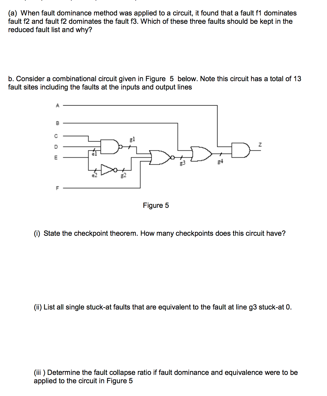 Solved When fault dominance method was applied to a circuit,