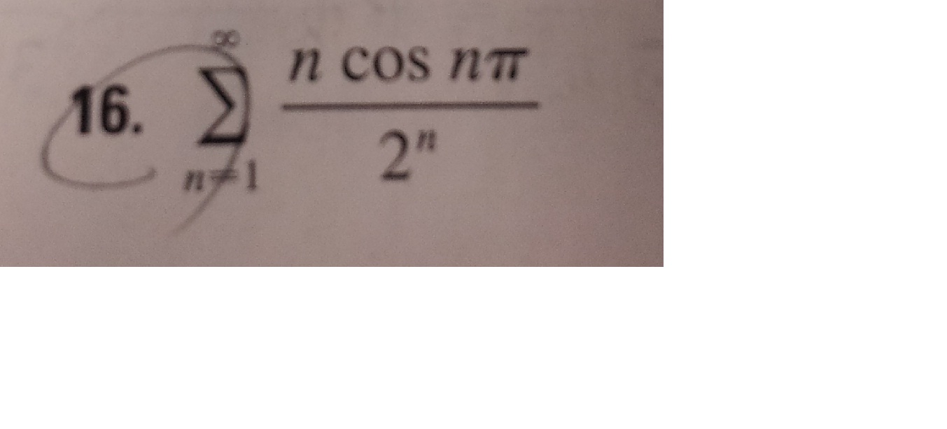 Solved n cos n pi / 2n | Chegg.com