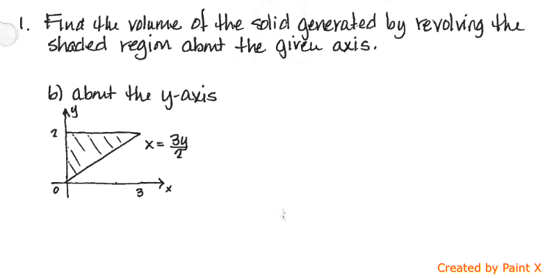 Solved Calculus 1. Washer and Disk Method. Find the volume | Chegg.com