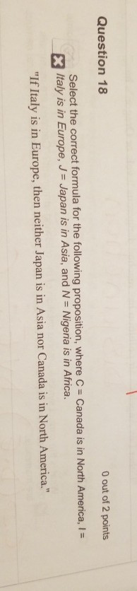 Solved Question 18 0 out of 2 points Select the correct | Chegg.com