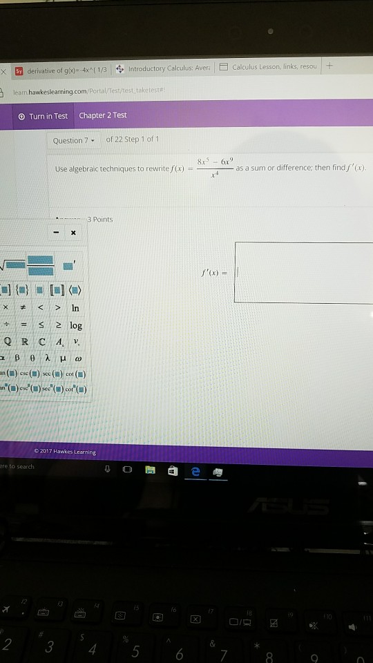 solved-use-algebraic-techniques-to-rewrite-f-x-8x-5-chegg