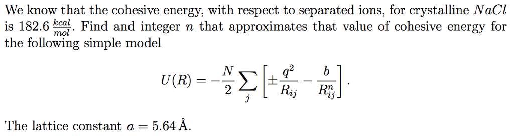 we-know-that-the-cohesive-energy-with-respect-to-chegg