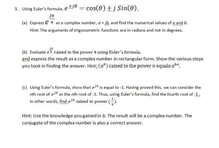 Trigonometric Form Of E