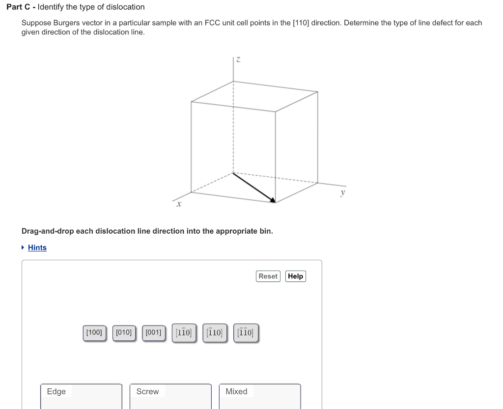 Solved Part C-Identify the type of dislocation Suppose | Chegg.com